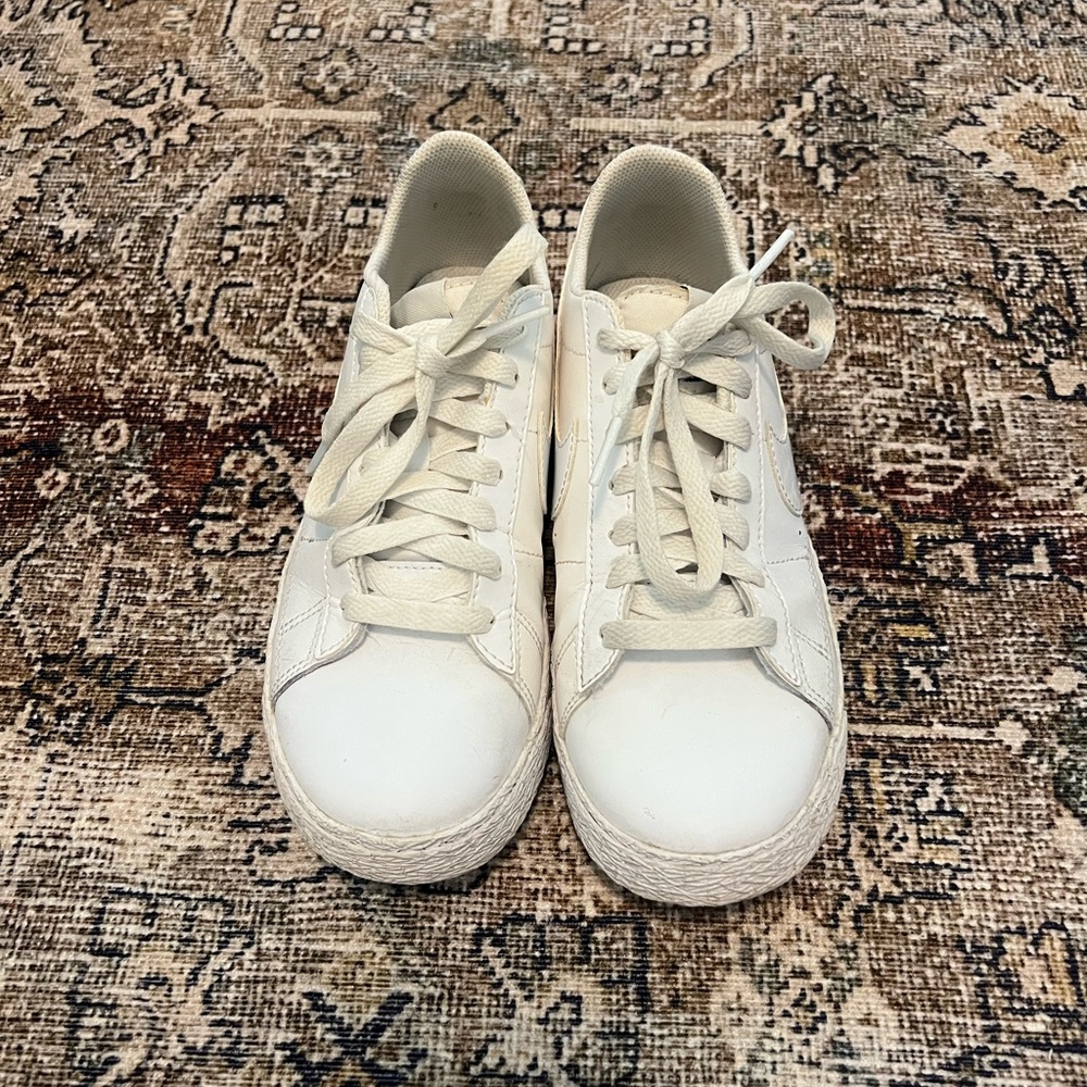 White Nike Blazers